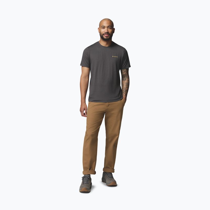 Férfi póló Columbia Parsons Point SS Back Graphic Tee black heather blocky banner button 2