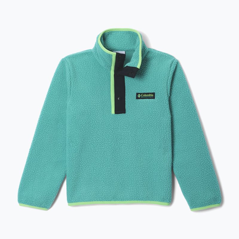 Gyerek polár pulóver Columbia Halvetia II Half Snap Fleece teal/black