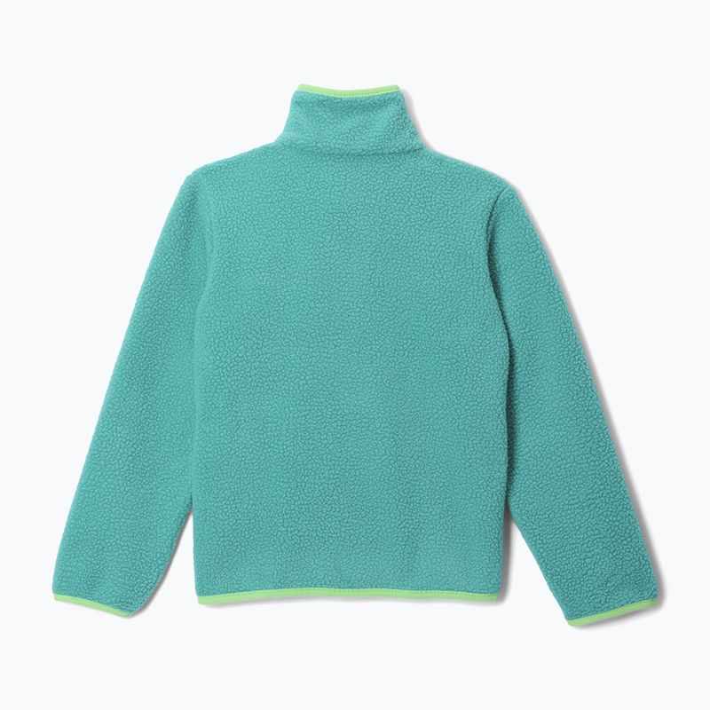 Gyerek polár pulóver Columbia Halvetia II Half Snap Fleece teal/black 2
