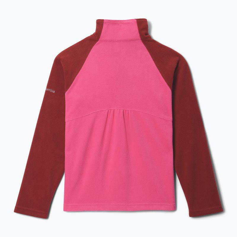 Gyerek polár pulóver Columbia Glacial Fleece Half Zip nico/red oxide 2