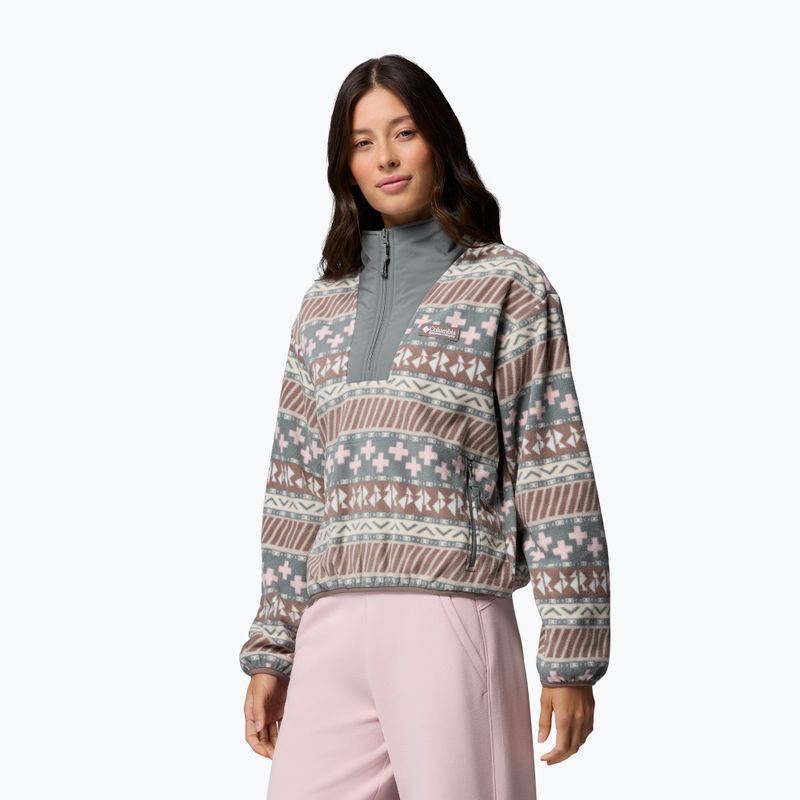Női polár pulóver Columbia Sequoia Grove II Printed Half Zip Iron Wizard Island 4