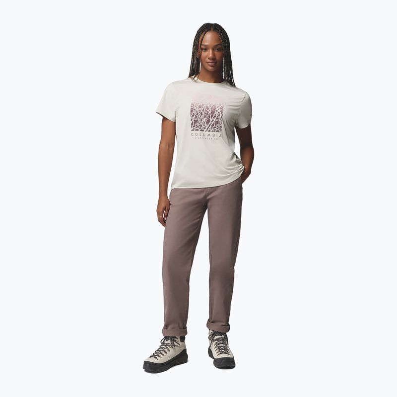 Női póló Columbia Parsons Point SS Graphic Tee dark stone heather/treescape 2