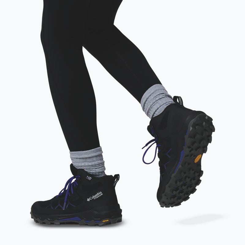 Női túracipők Columbia Peakfreak Titanum Outdry Mid black/purple quartz 6