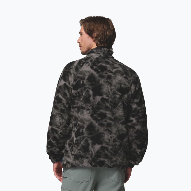 Férfi polár pulóver Columbia Timber Crest MTR Fleece Printed HZ black/icypeaks 3