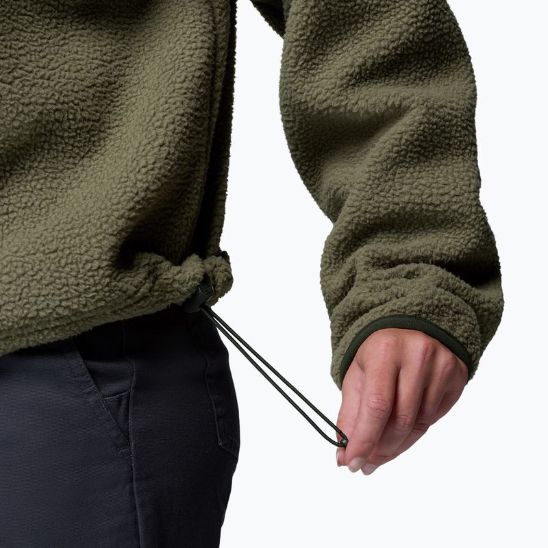 Női polár pulóver Columbia Helvetia II Cropped Half Snap Fleece stone green/safari 6
