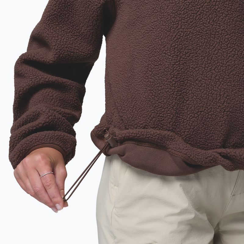 Női polár pulóver Columbia Helvetia II Cropped Half Snap Fleece tobacco 6