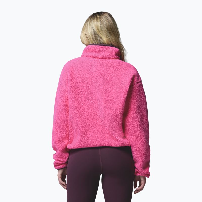 Női polár pulóver Columbia Helvetia II Cropped Half Snap Fleece nico/dark stone 3