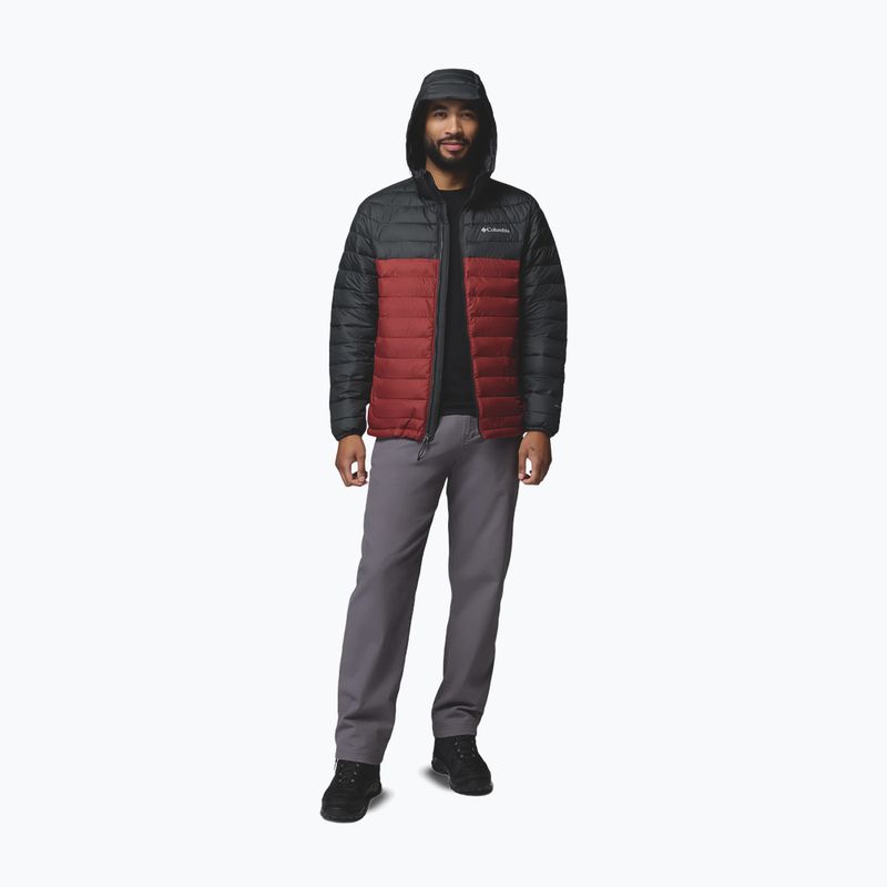 Férfi kabát Columbia Powder Lite II Hooded red oxide/shark 2
