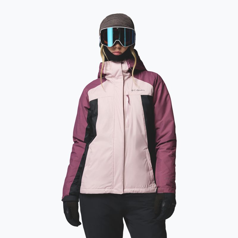Női síkabát Columbia Snowy Summit Ins mineral pink/black/antique mauve x dye