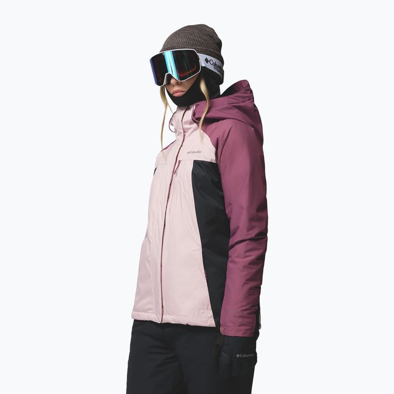 Női síkabát Columbia Snowy Summit Ins mineral pink/black/antique mauve x dye 5