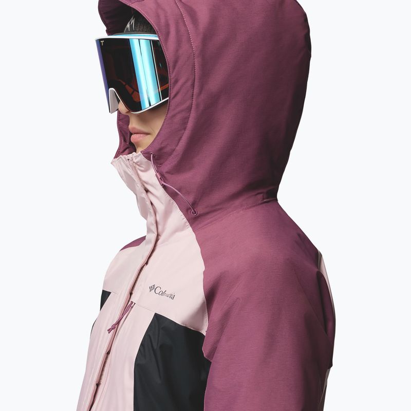Női síkabát Columbia Snowy Summit Ins mineral pink/black/antique mauve x dye 7