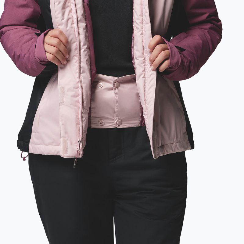 Női síkabát Columbia Snowy Summit Ins mineral pink/black/antique mauve x dye 9