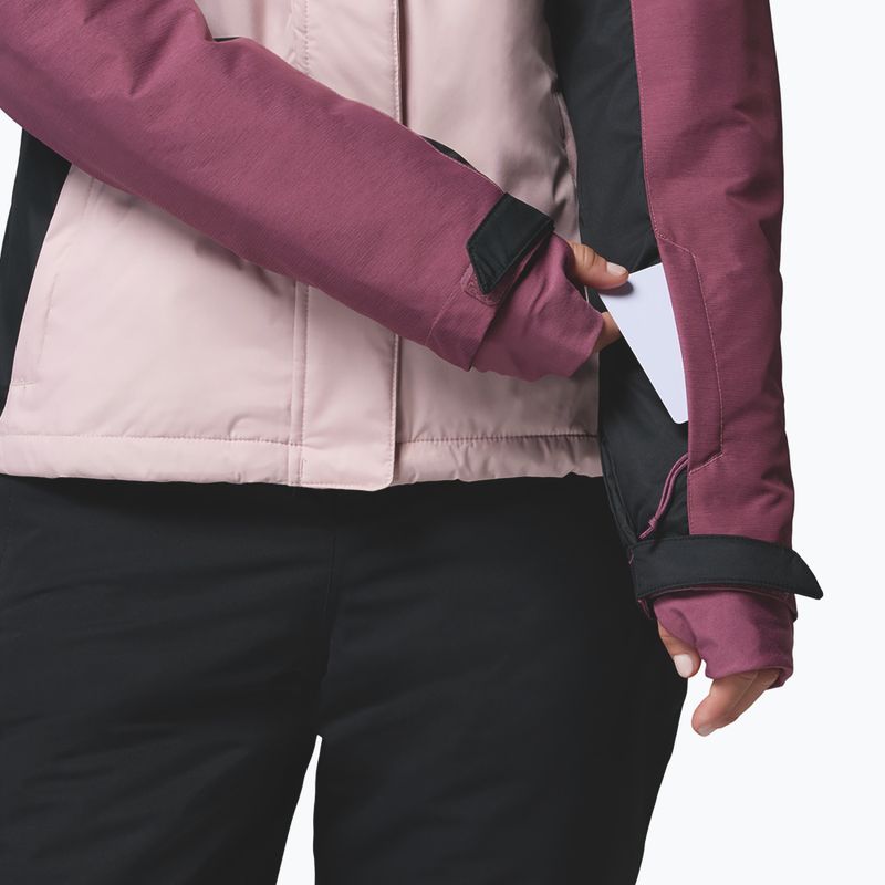 Női síkabát Columbia Snowy Summit Ins mineral pink/black/antique mauve x dye 10
