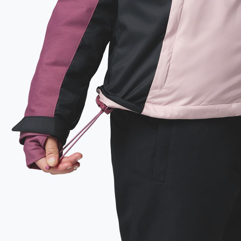 Női síkabát Columbia Snowy Summit Ins mineral pink/black/antique mauve x dye 11