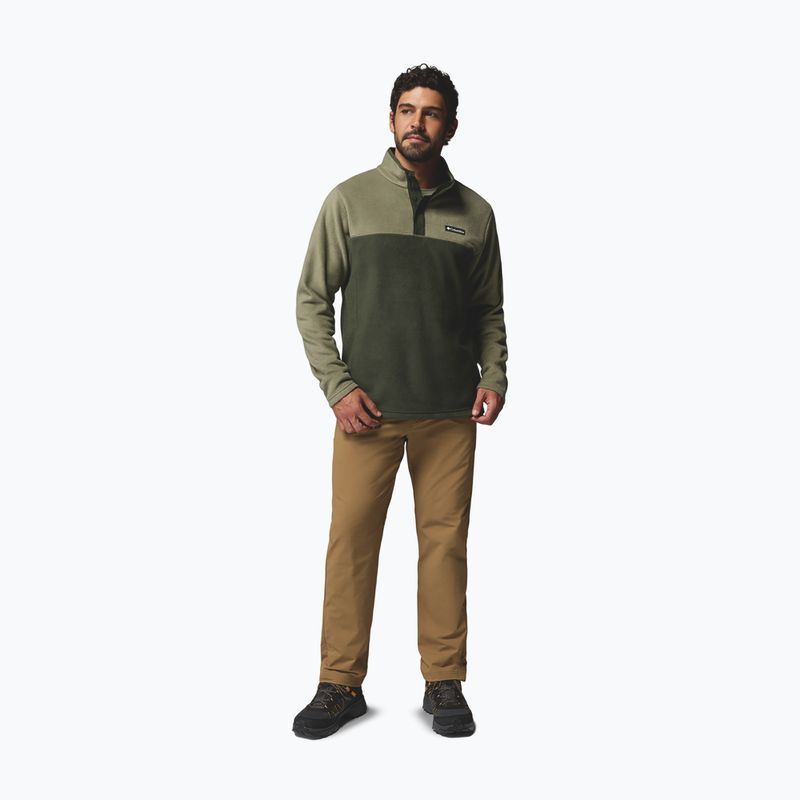 Férfi polár pulóver Columbia Steens Mountain Half Snap II stone green/greenscape 2
