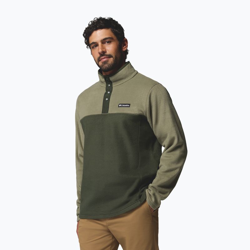 Férfi polár pulóver Columbia Steens Mountain Half Snap II stone green/greenscape 4