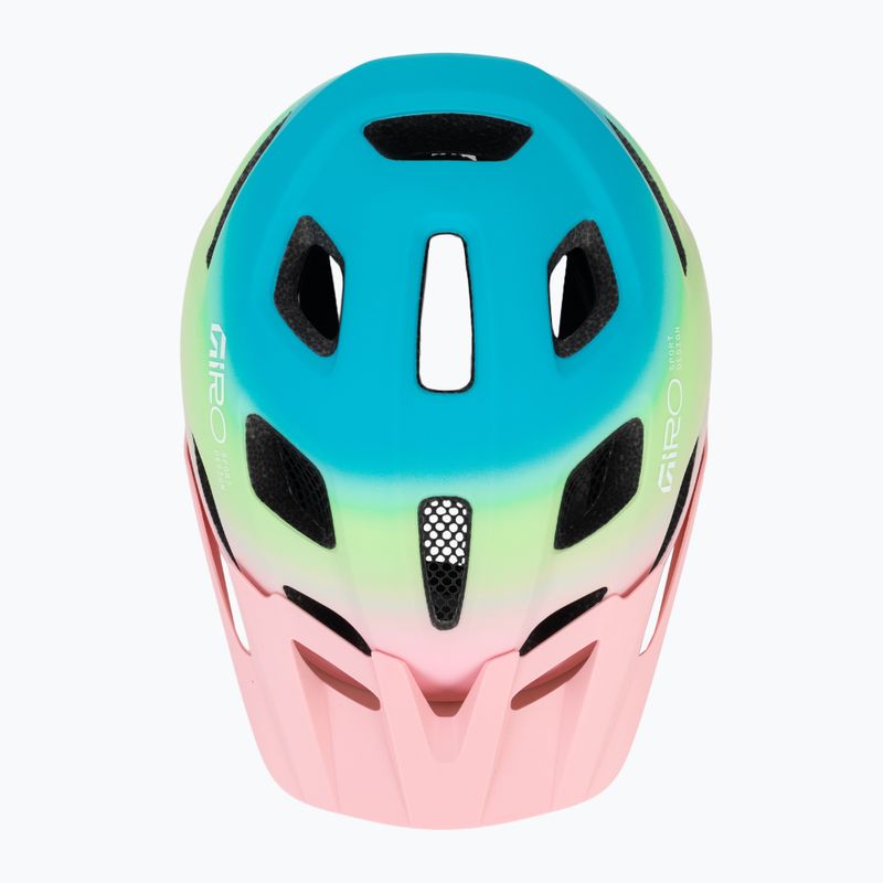 Gyerek kerékpáros sisak Giro Tremor Child JR matte light pink/green fade 6