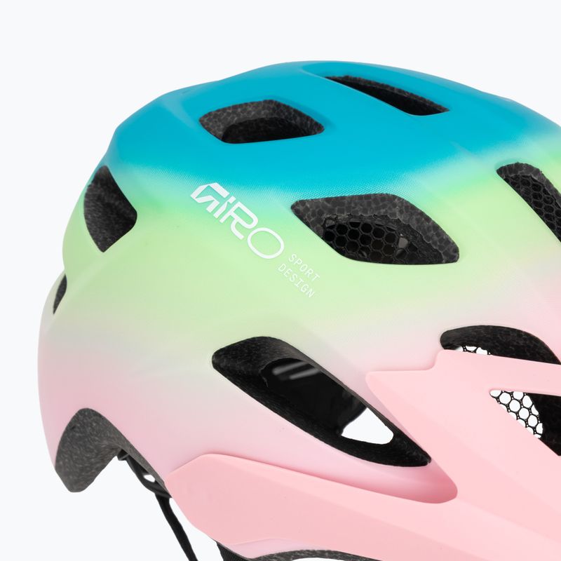 Gyerek kerékpáros sisak Giro Tremor Child JR matte light pink/green fade 7