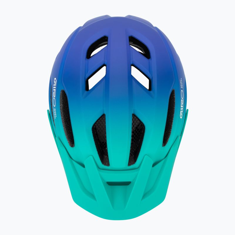Gyerek kerékpáros sisak Giro Fixture II matte aqua green/blue jewel fade 6