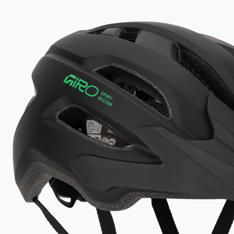 Gyerek kerékpáros sisak Giro Fixture II matte black/vivid green 7