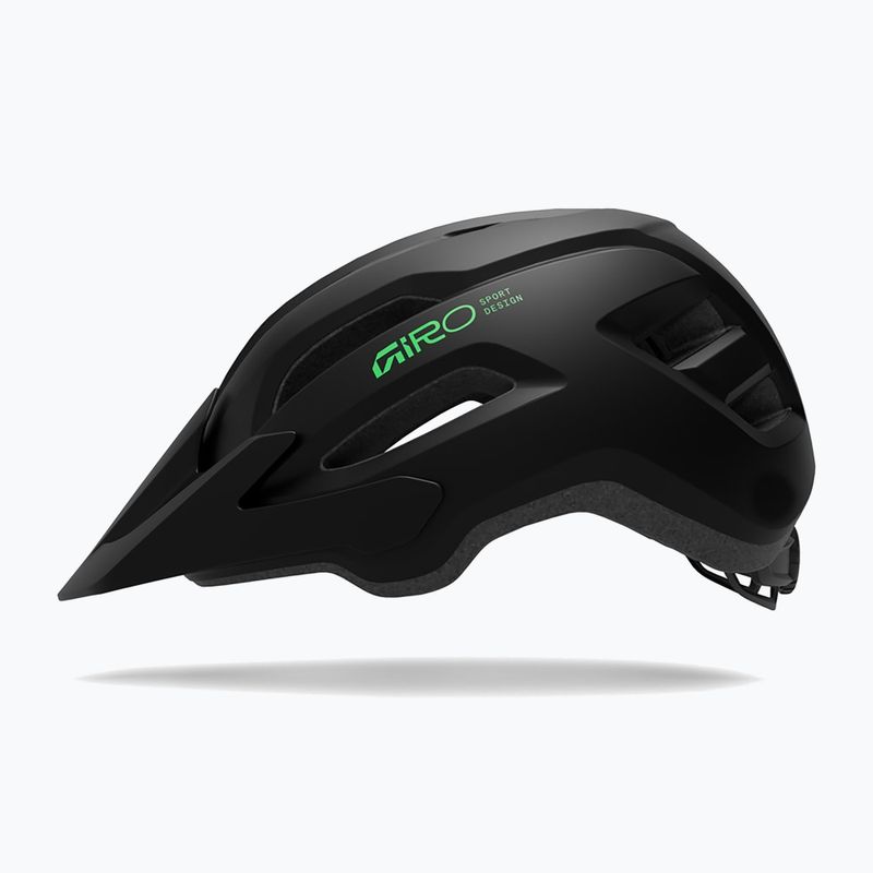 Gyerek kerékpáros sisak Giro Fixture II matte black/vivid green 2