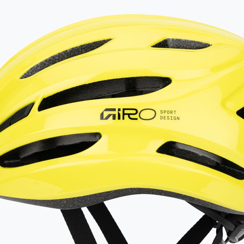 Kerékpáros sisak Giro Isode II gloss hi viz yellow 7