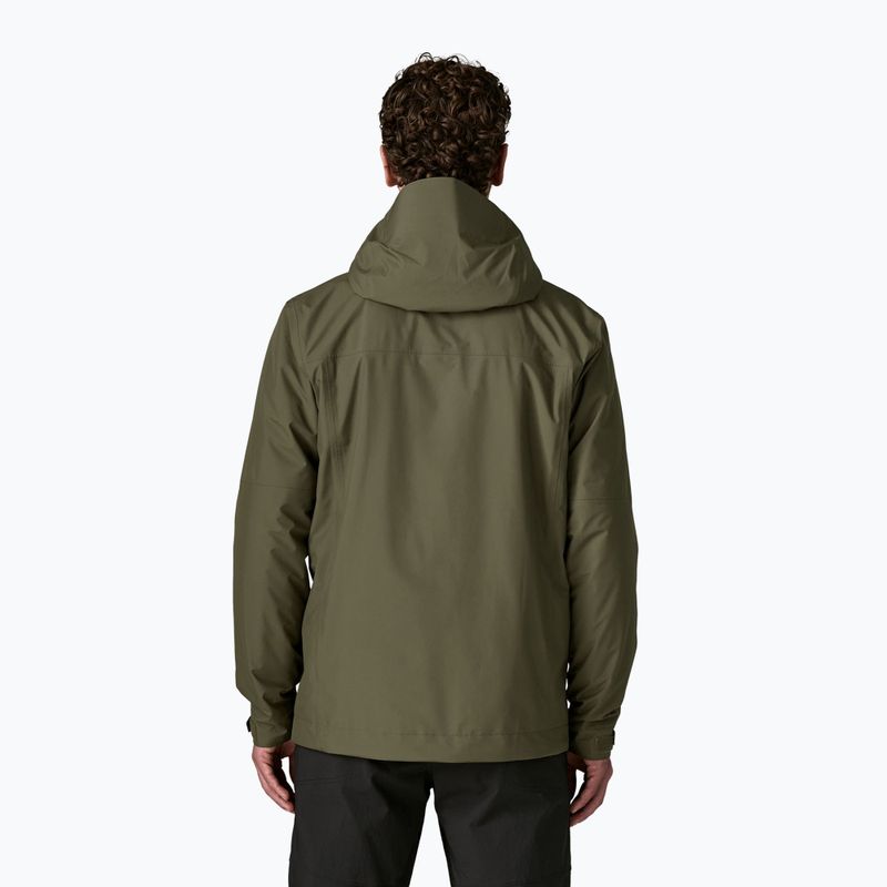 Férfi esőkabát Patagonia Insulated Boulder Fork Rain basin green 2