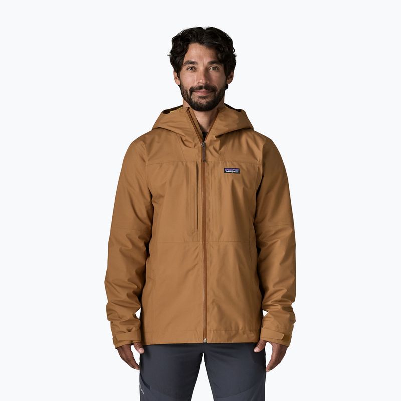 Férfi esőkabát Patagonia Insulated Boulder Fork Rain deer brown