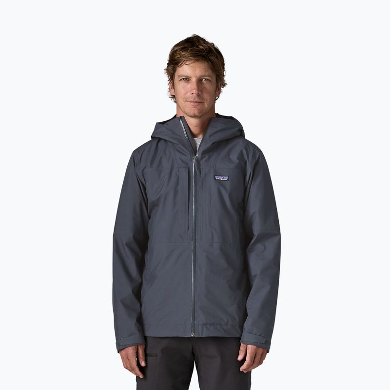 Férfi esőkabát Patagonia Insulated Boulder Fork Rain smolder blue