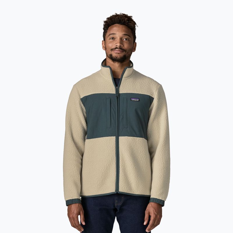 Férfi polár pulóver Patagonia Retro Pile Patch pelican