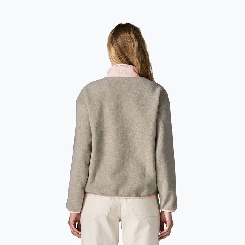 Női polár pulóver Patagonia Synchilla oatmeal heather w/pink frost 2