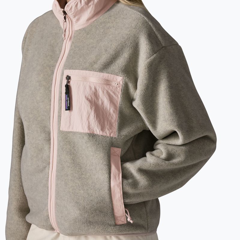 Női polár pulóver Patagonia Synchilla oatmeal heather w/pink frost 4
