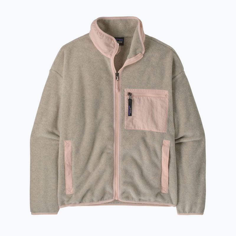 Női polár pulóver Patagonia Synchilla oatmeal heather w/pink frost 5