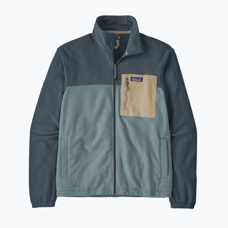 Férfi polár pulóver Patagonia Micro D Patch Pocket blue sage 2