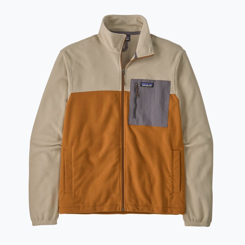 Férfi polár pulóver Patagonia Micro D Patch Pocket cinnamon brown