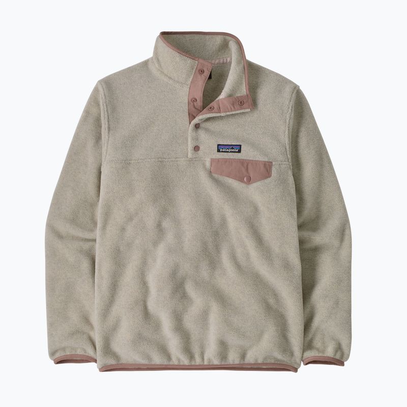 Női polár pulóver Patagonia Lightweight Synchilla Snap-T Pullover oatmeal heather w/moonrise taupe 7