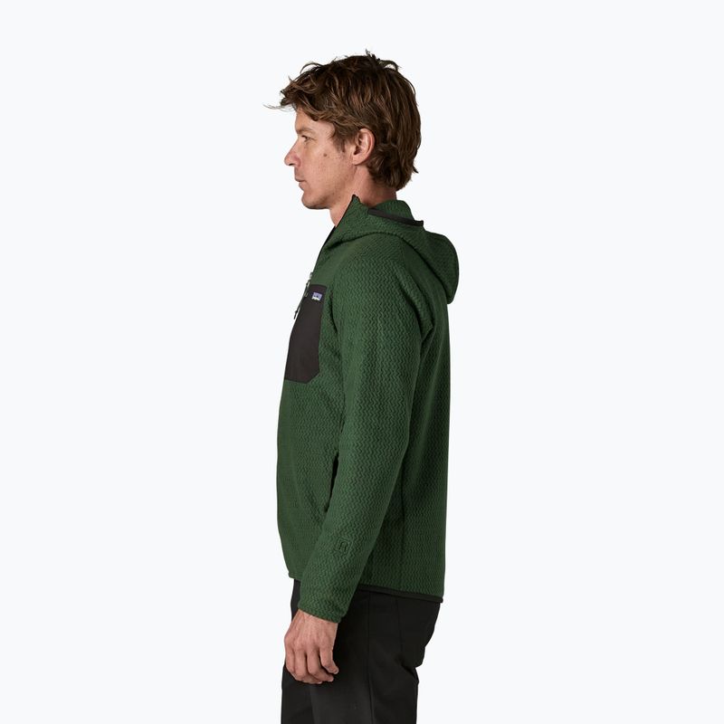 Férfi trekking pulóver Patagonia R1 Air Full-Zip Hoody treeline green 3