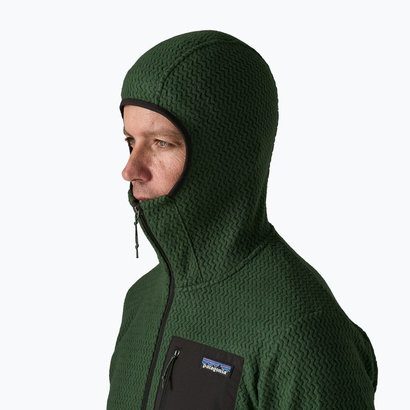 Férfi trekking pulóver Patagonia R1 Air Full-Zip Hoody treeline green 4