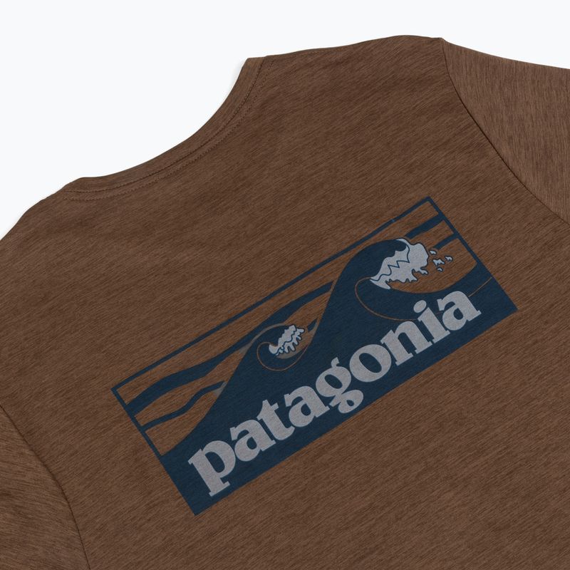Férfi hosszú ujjú póló Patagonia Cap Cool Daily Boardshort Logo LS berm brown - light berm brown x-dye 4