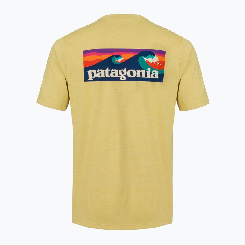 Férfi póló Patagonia Capilene Cool Daily Boardshort Logo limestone yellow - light limestone yellow x-dye 2