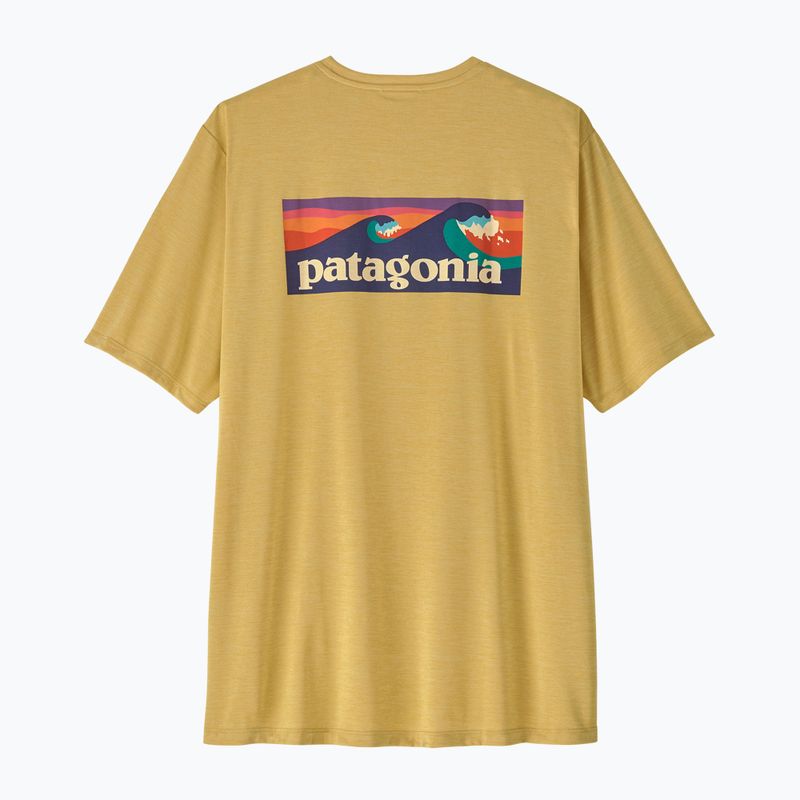 Férfi póló Patagonia Capilene Cool Daily Boardshort Logo limestone yellow - light limestone yellow x-dye 2