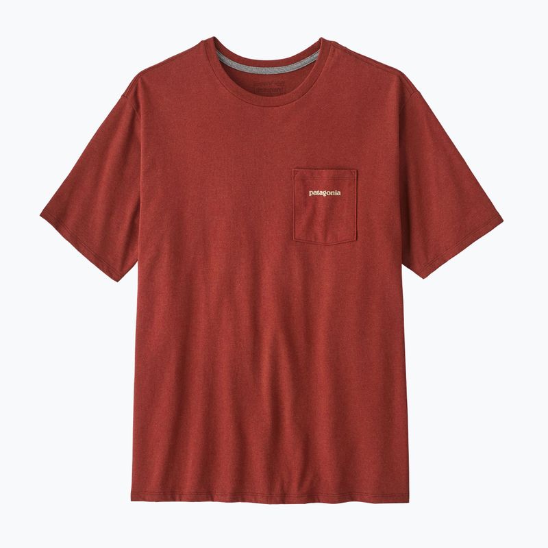 Férfi póló Patagonia Boardshort Logo Pocket Responsibili rusty red