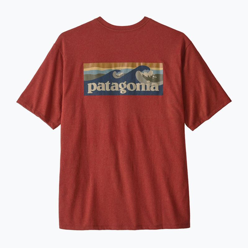Férfi póló Patagonia Boardshort Logo Pocket Responsibili rusty red 2