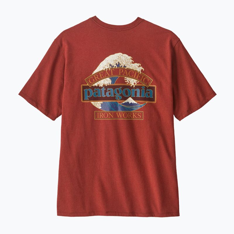 Férfi póló Patagonia Great Waves Responsibili-Tee rusty red 2