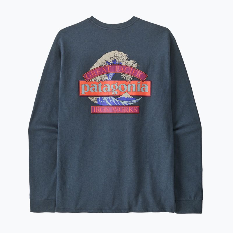 Férfi hosszú ujjú póló Patagonia Great Waves Responsibili-Tee LS summit blue 3