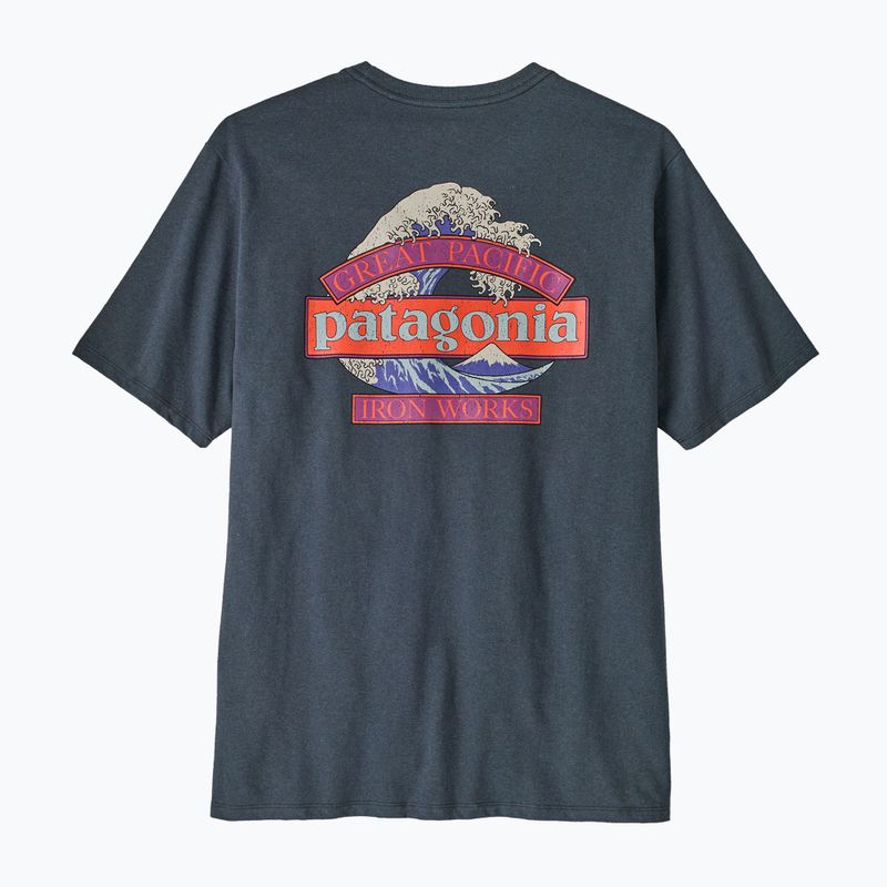Férfi póló Patagonia Great Waves Responsibili-Tee summit blue 4