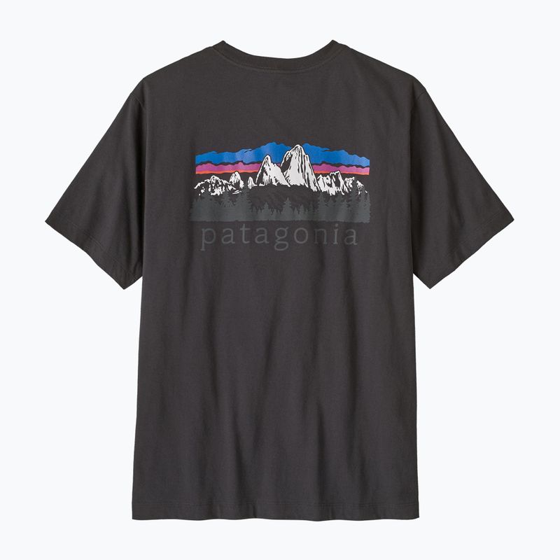 Férfi póló Patagonia Fitz Roy Foothills ink black 3