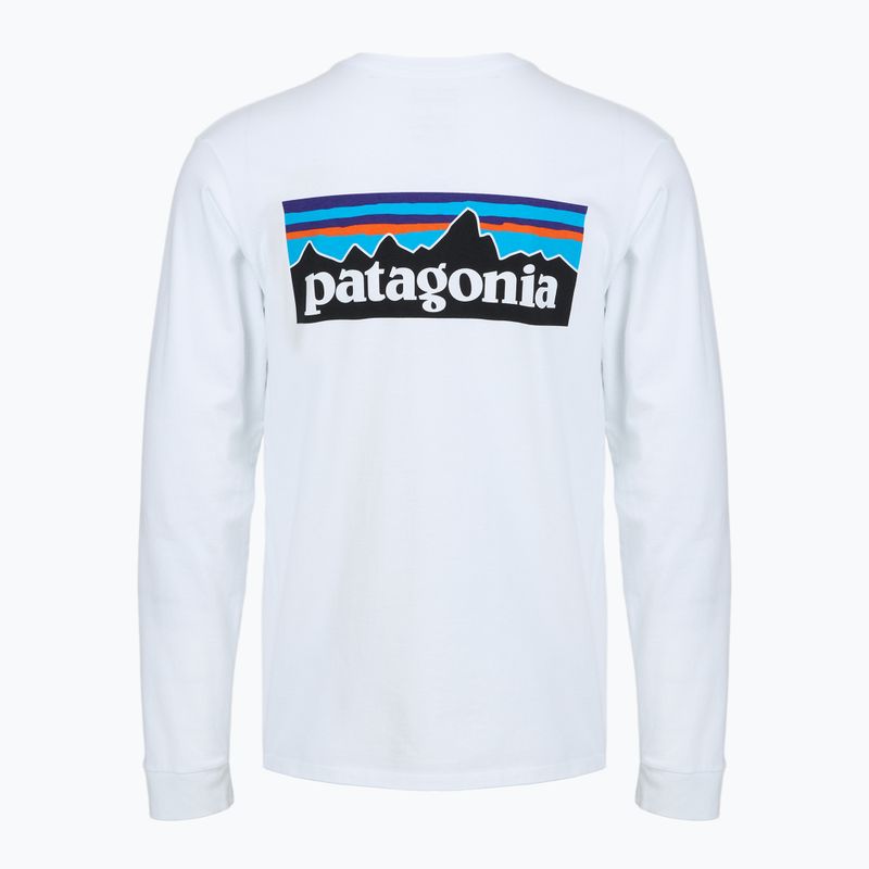 Férfi hosszú ujjú póló Patagonia P-6 Logo Responsibili fiber white 2