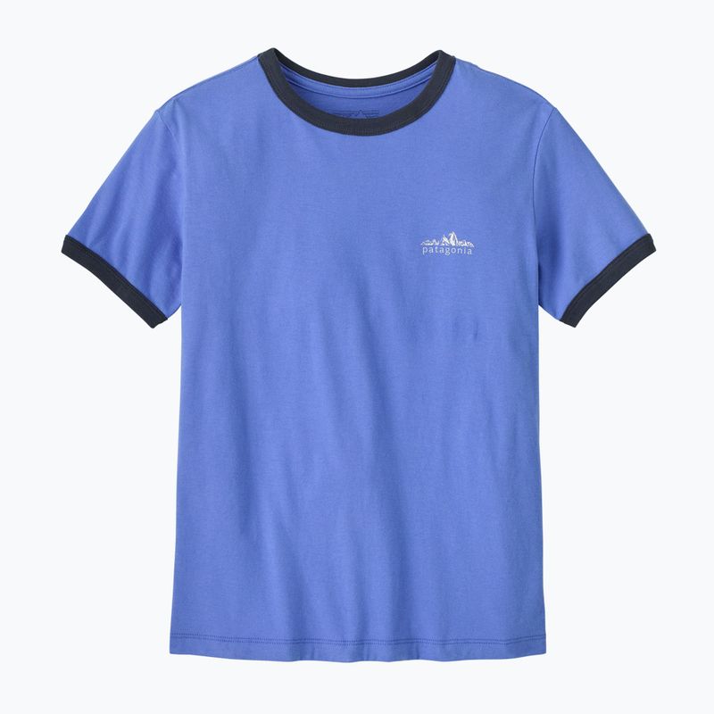Női póló Patagonia Fitz Roy Foothills Ringer Tee diver blue
