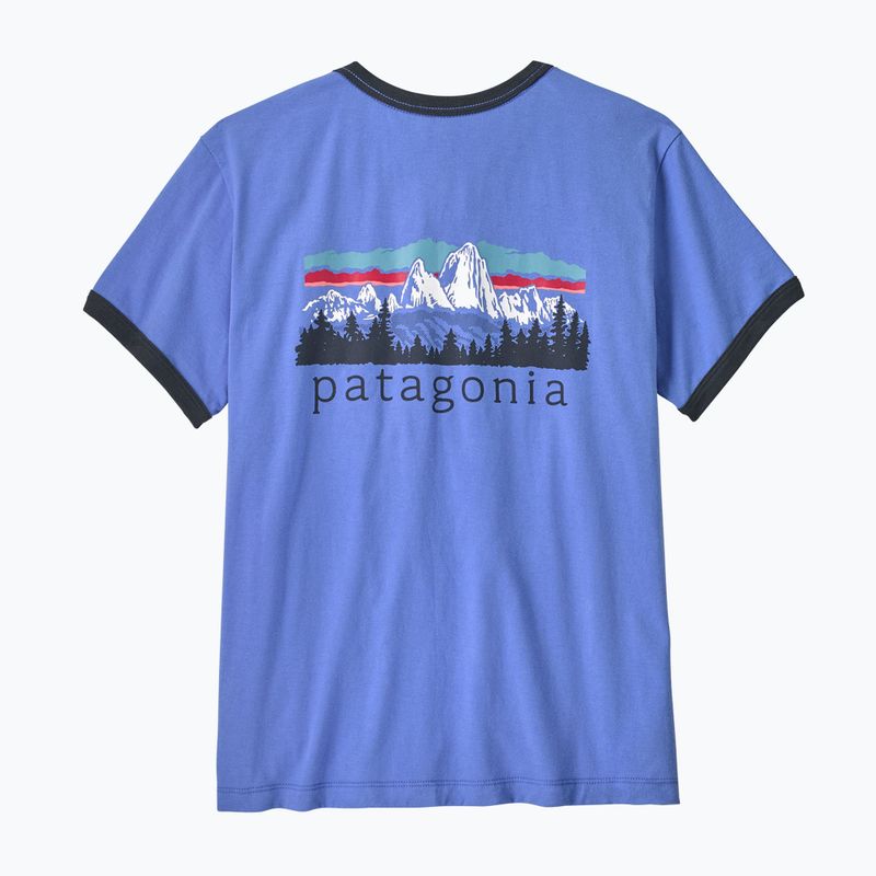 Női póló Patagonia Fitz Roy Foothills Ringer Tee diver blue 2